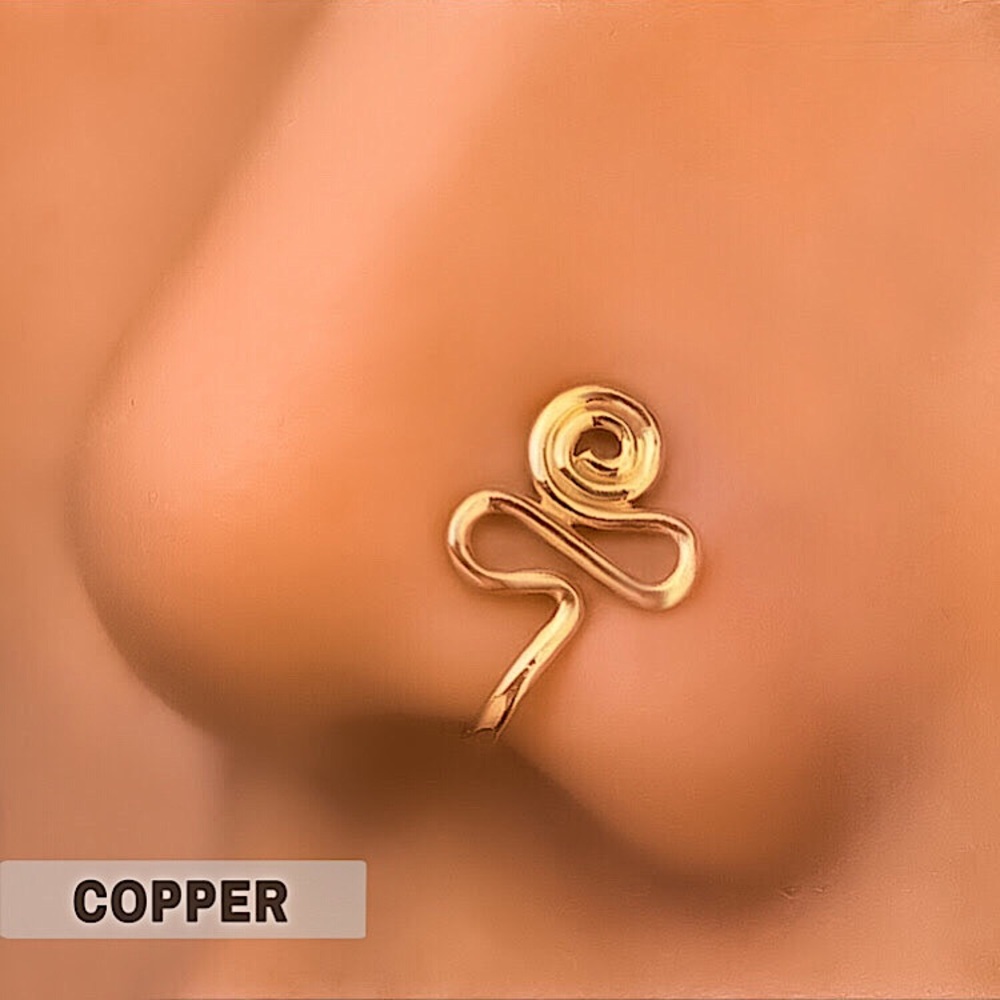 🔴𝟭𝟬/$𝟮𝟱🔴NEW Swirl Simple Fake Nose Ring - Picture 10 of 10